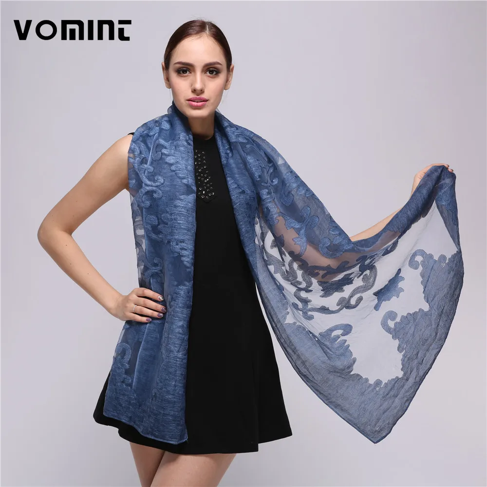 Vomint Scarf silk Luxury Brand Handkerchief 2018 Spring Summer Neck Soft Warp Female Shawl For Women bandana C139 | Аксессуары для