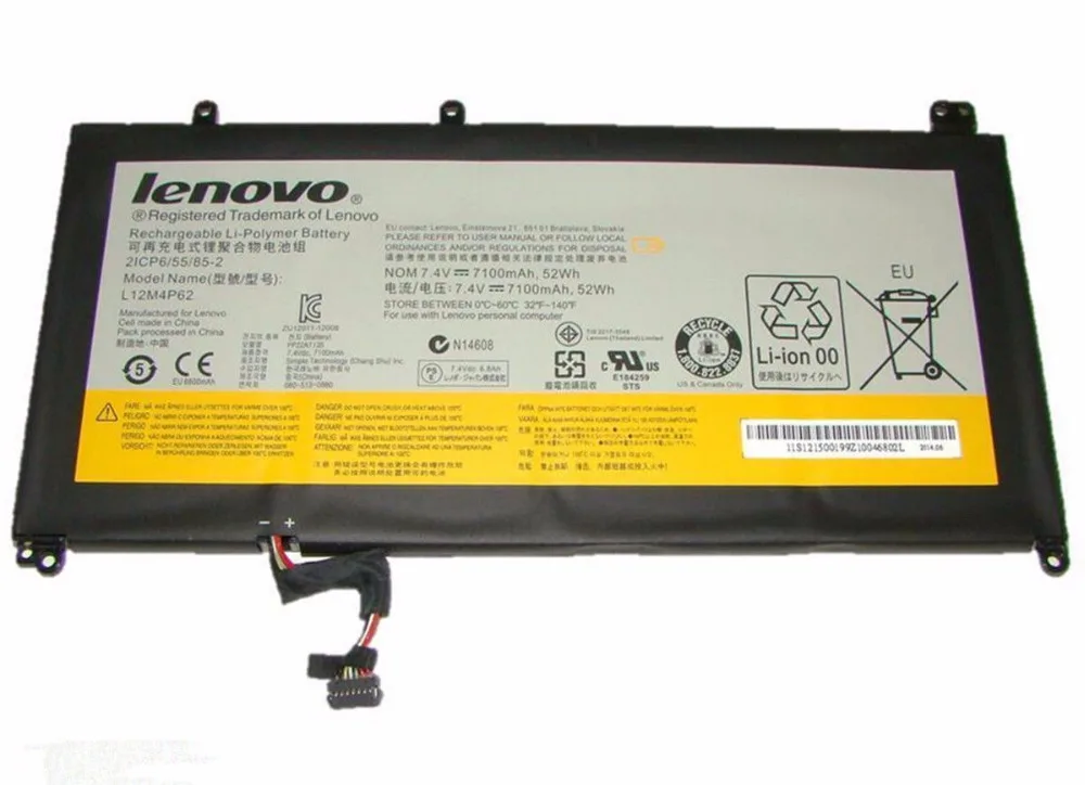 Новый оригинальный аккумулятор для ноутбука LENOVO L12M4P62 L12L4P62 7 4 в 52 Втч|Аккумуляторы