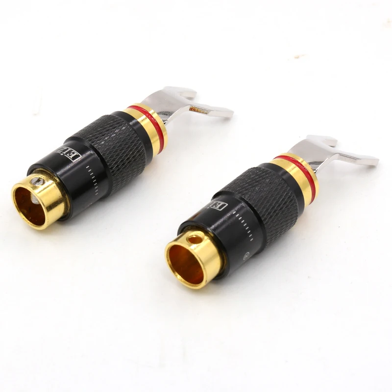 Бесплатная доставка 4 шт. штекер типа банан кабель для динамика Y образный вилка с