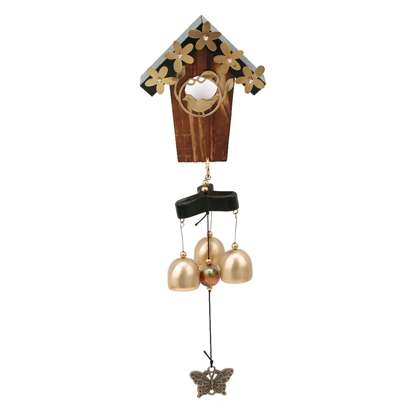 1PC Copper Bird Nest Metal Wind Chimes Antique House Decoration Windchimes Luxury Retro Wall Hanging Gift 785671 | Дом и сад