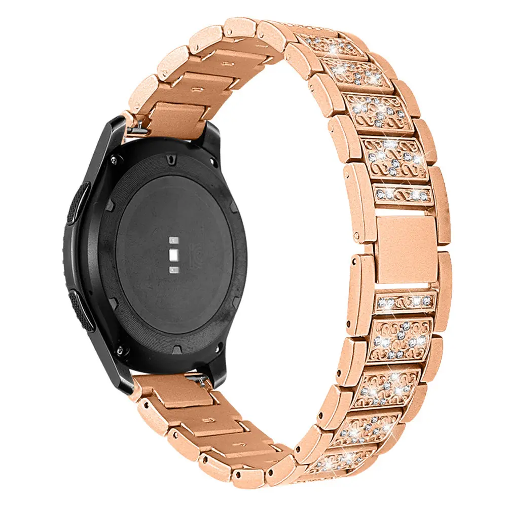 Шикарные часы, украшенные драгоценными камнями ремешок для samsung Galaxy Watch 46 мм 42 мм активный ремешок для часов на замену браслет для samsung gear S3 Classic
