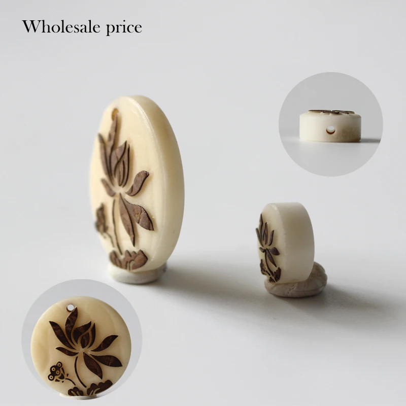 Подвеска ввиде цветка лотоса для ожерелья ручной работы из натурального