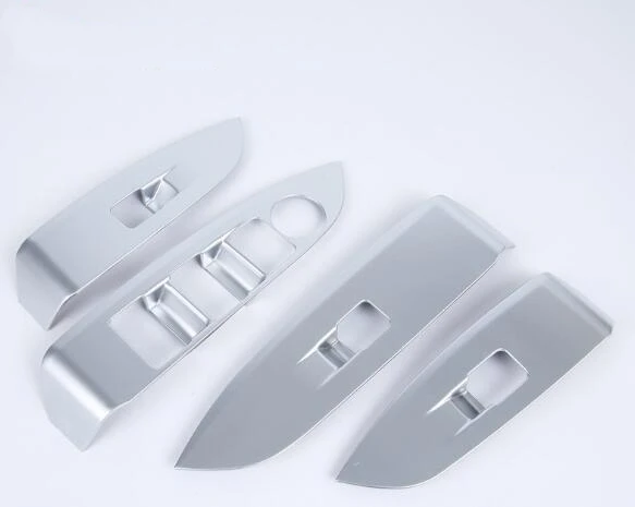 

For Mazda CX-3 2018 Matte Silver ABS Chrome Door Armrest Window Glass Lifter Button Frame Cover Trim Car Styling Accessories