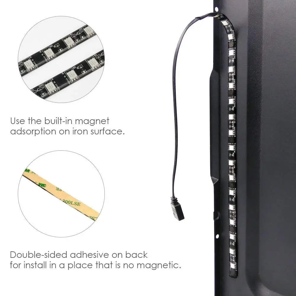 Светодиодная лента RGB-светильник из поликарбоната с магнитом 5050 SMD светодиодный