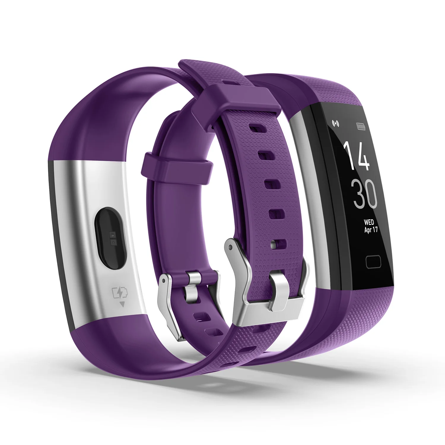 Purple2 Новейший смарт-браслет S5 монитор сердечного ритма PK для Xiaomi Mi 3 4 IP68 Водонепроницаемый фитнес-трекер умный браслет браслеты - Цвет: Purple2