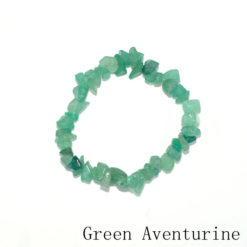 Green Aventurine SEVENSTONE 7 Чакра очаровательный натуральный камень браслет с камнями камень браслет для женщины мужчины пара браслет - Окраска металла: Green Aventurine