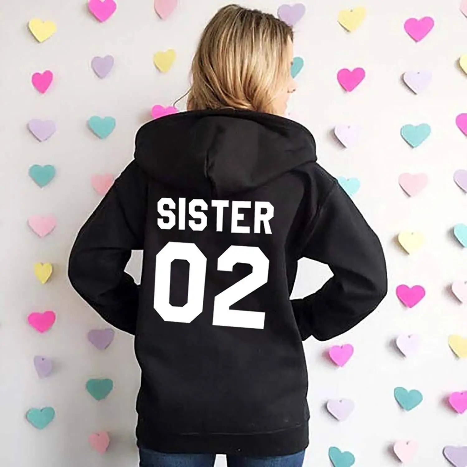 SISTER 01 SISTER 02 SISTER куртка хлопковая махровая толстовка с капюшоном Большие размеры толстовки