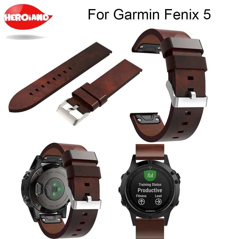 Спортивный Браслет для наручных часов кожаный ремешок аксессуары Garmin Fenix 5 plus