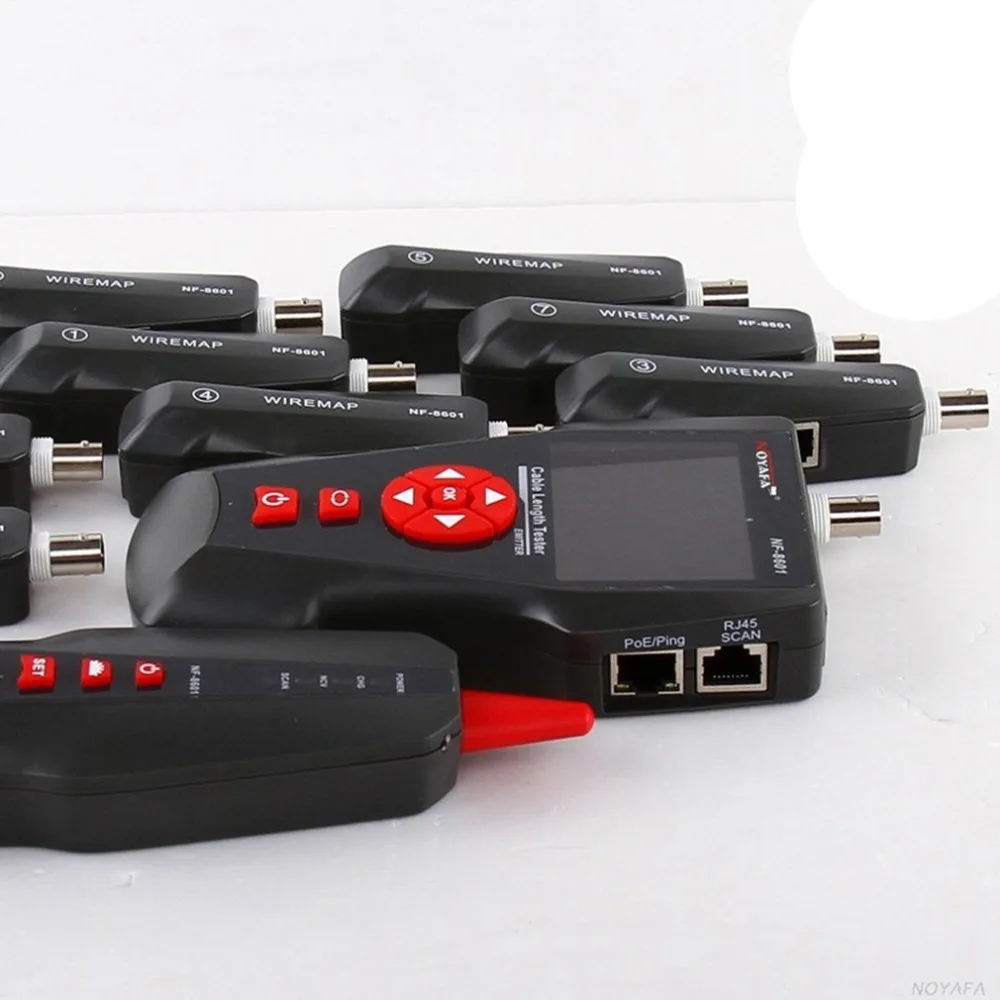 NF-8601W Профессиональный полнофункциональный кабельный тестер/сетевой тестер пинг-тест POE тест и перекрестный тест