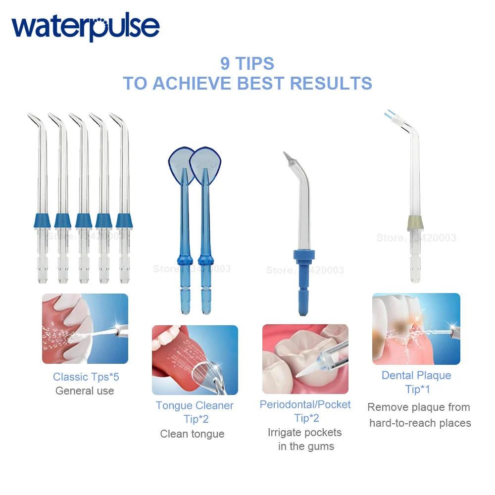 Waterpulse V300+V400Plus ирригатор воды с 9 советы электрические Ирригатор для полости рта