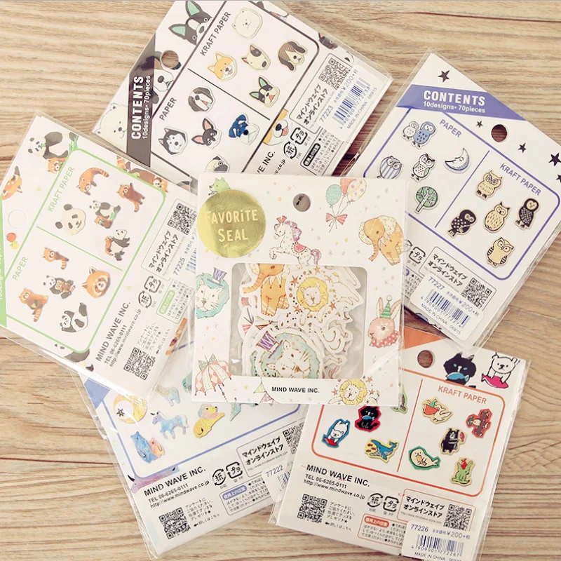 70 шт./лот Созвездие животных мини бумажная наклейка для творчества ежедневник