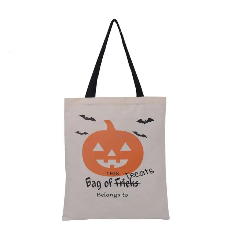 

Free Shipping Halloween Tote Bags Pumpkin Christmas Shopping Bags Festival Gifts Bag Canvas Bag LX1848