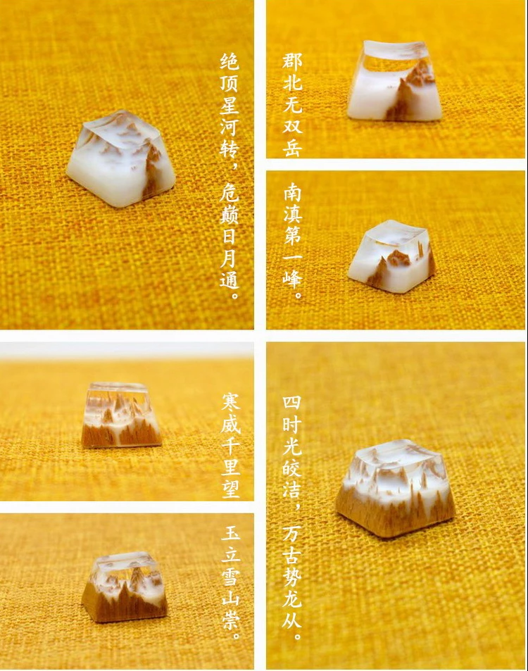 Механическая клавиатура Keycap несколько цветов ручной работы персонализированные пользовательские креативные печать и смолы Keyscap полупрозрачный