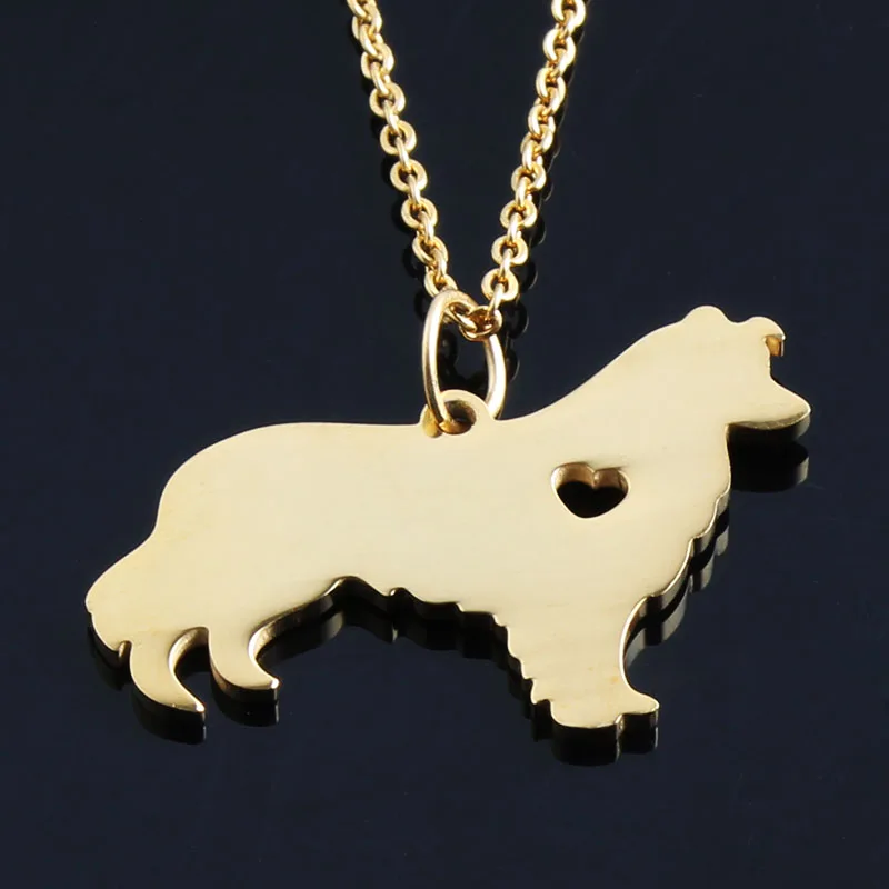 Геометрический Форма собака животное Бордер колли Цепочки и ожерелья Jewelry