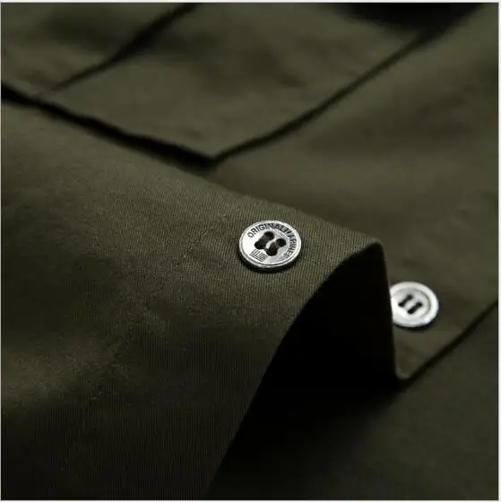 Plus Size M-6XL 2017 Hot High Quality Men's Short Sleeve Shirt men's military uniform style men Casual Top Clothes | Мужская