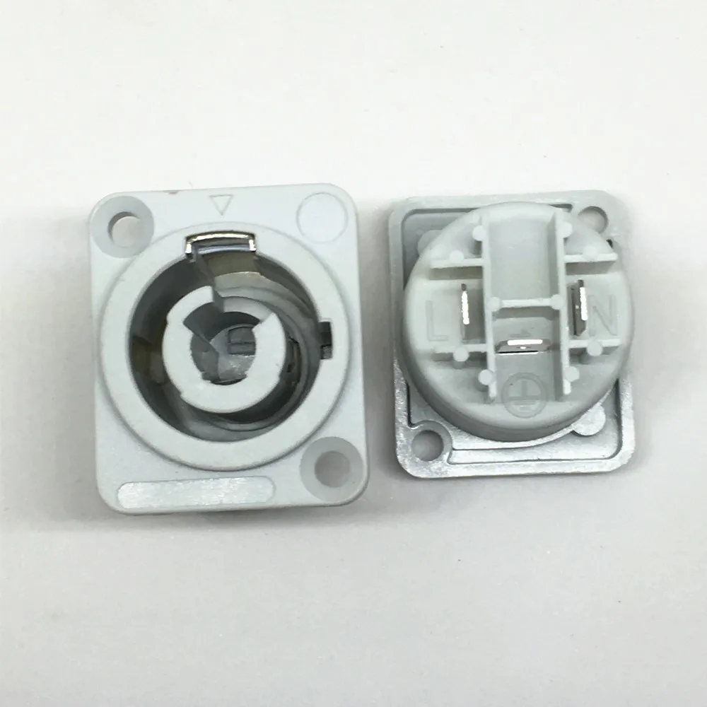 100Set High Quality 3 Pin Neutrik PowerCON Type A NAC3FCA+NAC3MPA-1 Chassis Plug Panel Adapter Blue and Gray | Обустройство дома