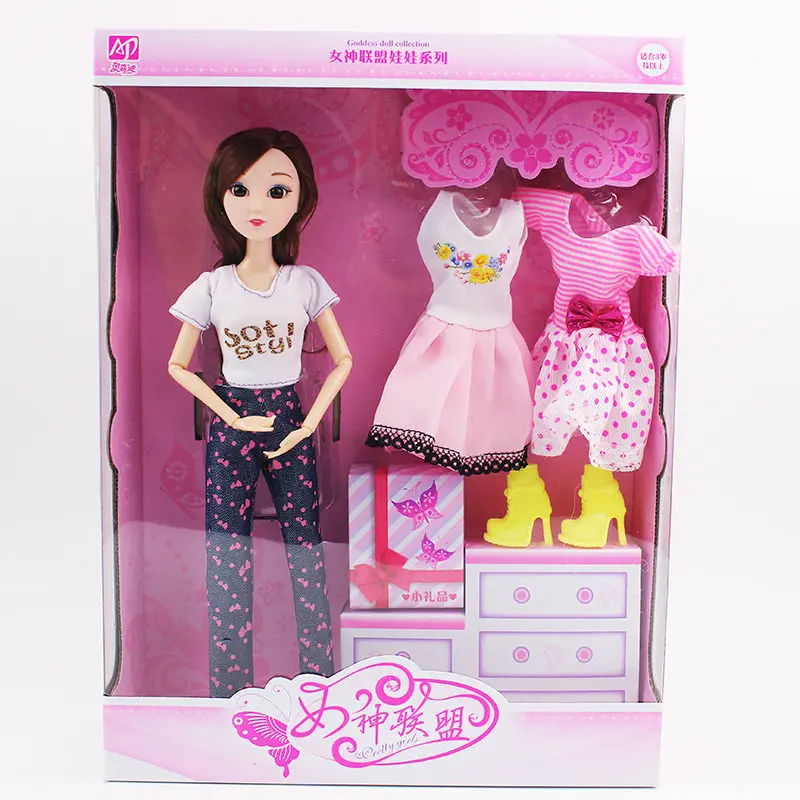 Комплекты игрушек для девочек принцессы HziriP Hot Sale Doll Clothes Fashion Casual Handmade Blouse Dress Girl Suit для аксессуаров игрушек и подарков.