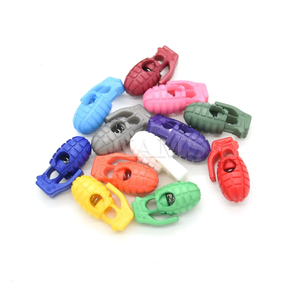

120pcs Colorful Grenade Style Plastic Cord Lock Stopper For Paracord/Shoe Lace