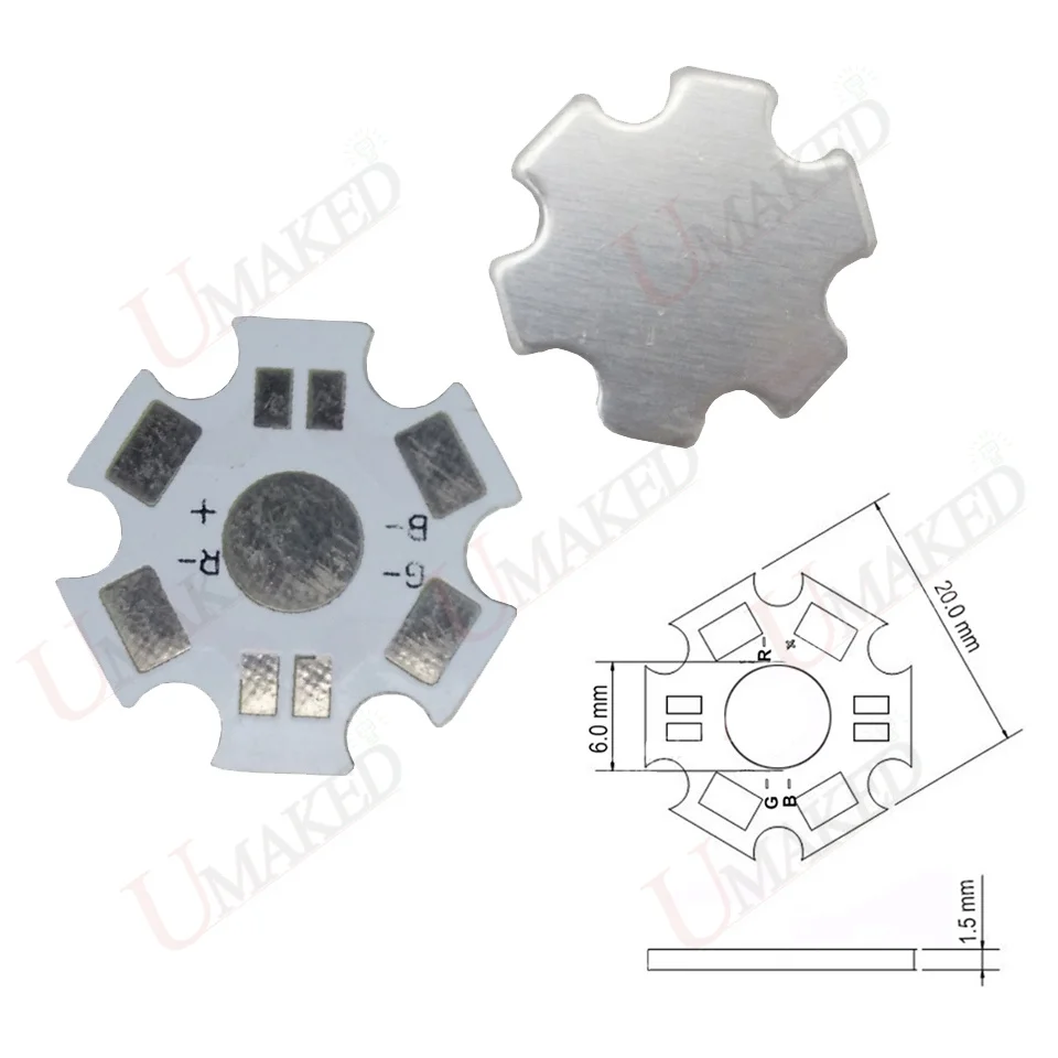 Светодиодная алюминиевая Базовая пластина высокой мощности 1 Вт 3 5 печатная