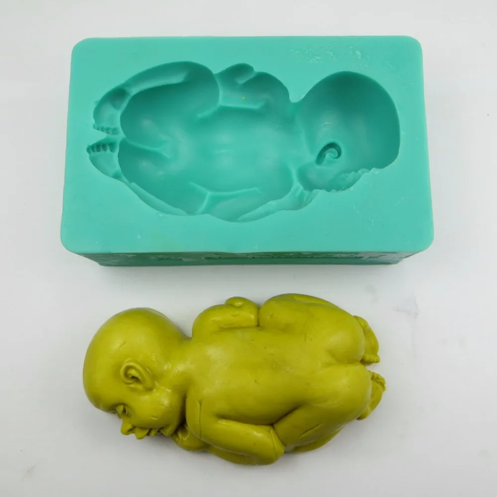 

Sleeping baby modelling silicon soap mold fondant Cake decoration mold soap mold 100% food grade raw material No.F8001
