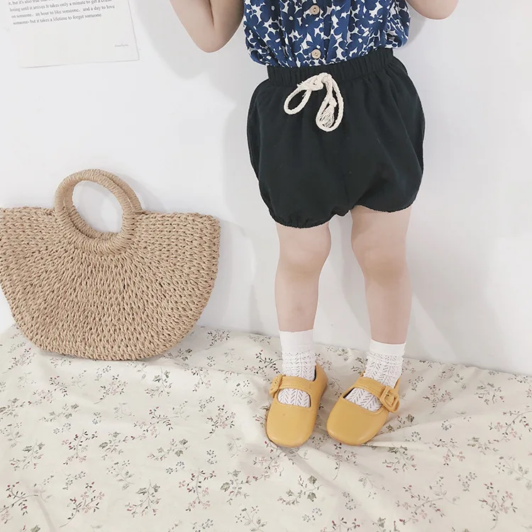 Корейский стиль милые девочки хлопок белье сплошной цвет шорты Дети Мальчики
