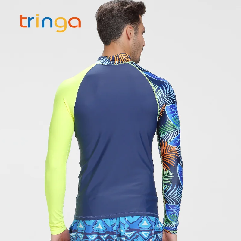 Мужская купальная рубашка Rashguard одежда для серфинга и дайвинга с защитой от