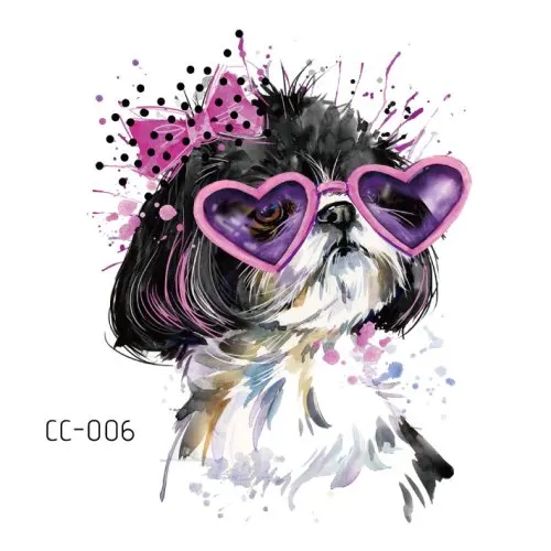 CC-006 Мультфильм тату Единорог для детей милый лошадь собака олень поддельные татуаж детей временные водостойкий боди-арт татуировки стикер - Цвет: CC-006