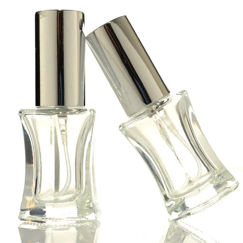 8ml Clear Glass Spray Perfume Bottle Silver Sprayer Empty Cosmetic Spray Bottle100PCS/LOT