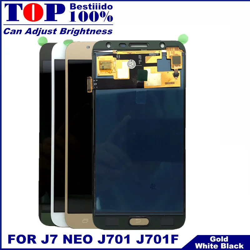 ЖК дисплей с регулировкой яркости для samsung Galaxy J7 neo J701 J701F J701M кодирующий