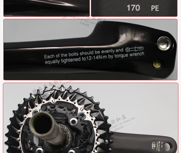 Новая Shimano Deore M6000 20s 3x10 MTB диаметра окружности болтов и Нижний Кронштейн черный, 40 Вт, 30 Вт 22 T, 170 мм, а не M610