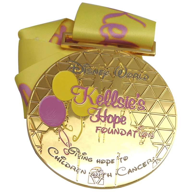 

cheap custom Brass Material Gold Amusement Parks Souvenir Medal