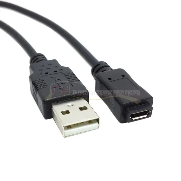 

5pcs/lot Micro USB B Type 5pin Female to USB 2.0 Male Connector Extension Cable