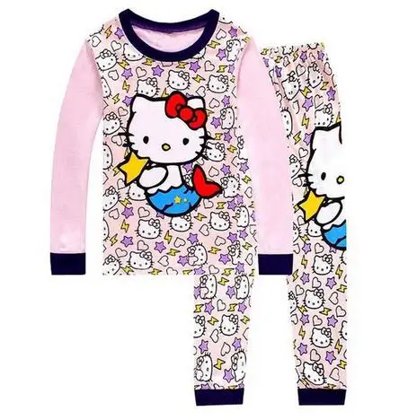 Комплект пижамы с героями мультфильмов для маленьких мальчиков и девочек