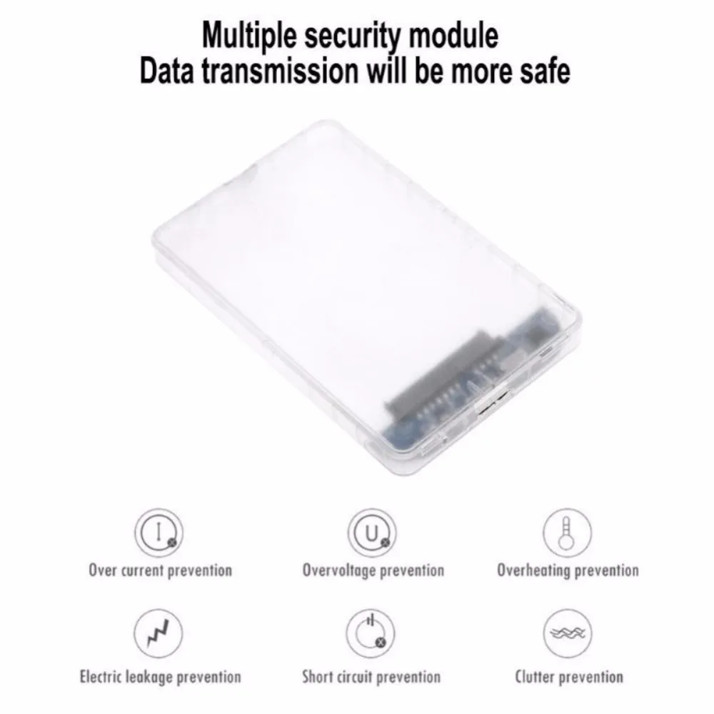 Высокое качество USB 3 0 SATA Hd Box SSD HDD жесткий диск Внешний прозрачный корпус
