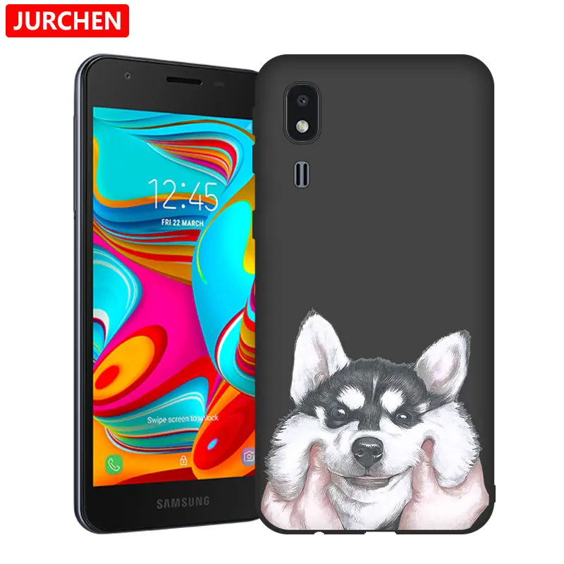 JURCHEN Ultra-thin Cartoon Case For Samsung Galaxy A2 Core Dual SIM Cover Silicone Soft Funda | Мобильные телефоны и
