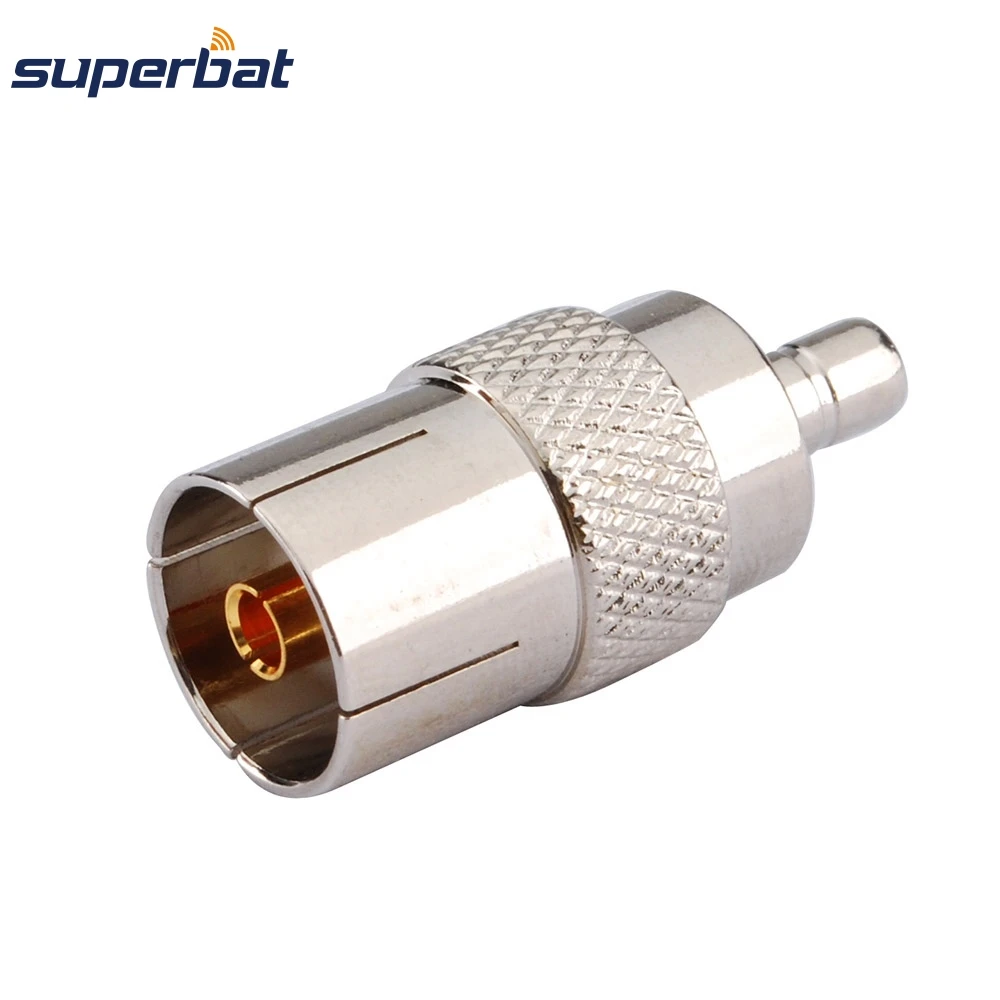 Superbat DVB-T TV-Tuner Antenna Adapter Straight SMB Male to DVB-T TV Female RF Coaxial Connector Free Hanging