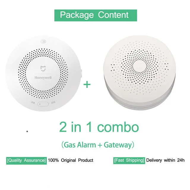 gas add gateway Xiaomi MIJIA honey-well детектор газовой сигнализации Пожарная защита удаленное оповещение Умный домашний комплект Дымовое оповещение поддержка шлюз хаб H20 - Цвет: gas add gateway