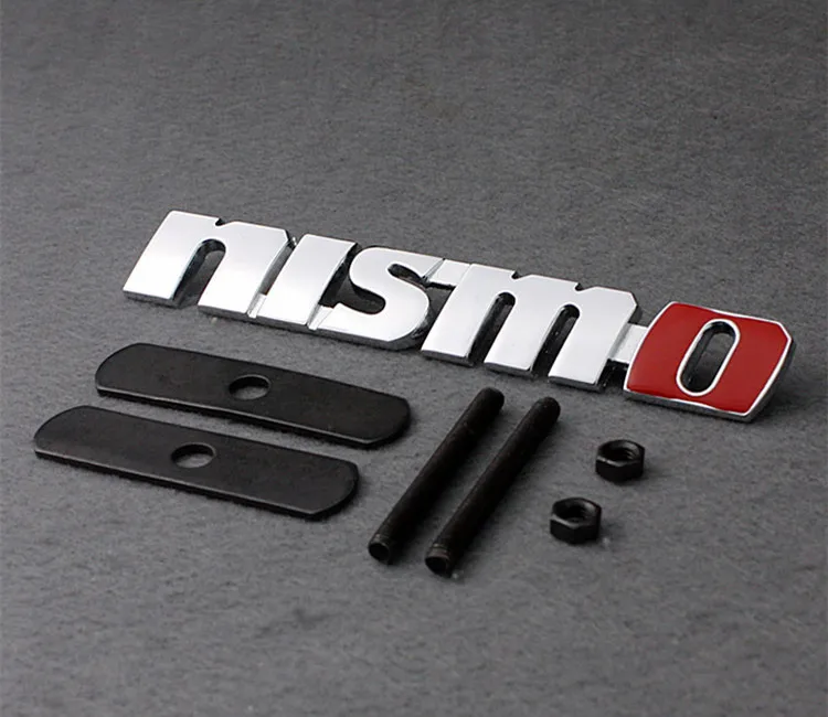Black Red Chrome Metal Nismo Badge Emblem 3D Decal Sticker on Grille Accessories For Nissan Tiida Teana Dropship |