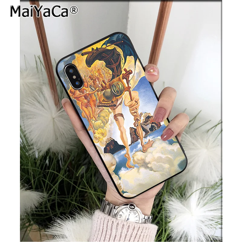 MaiYaCa Salvador Dali художественный Силиконовый ТПУ мягкий черный чехол для телефона для iPhone X XS MAX 6 6s 7 7plus 8 8Plus 5 5S SE XR чехол - Цвет: A5