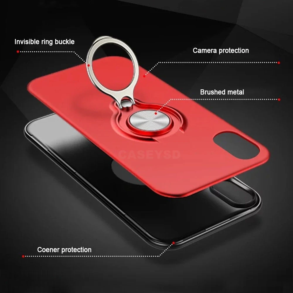 Роскошный автомобильный держатель кольцевой чехол для IPhone X XR 11 Pro Max 6 6SP 8 7