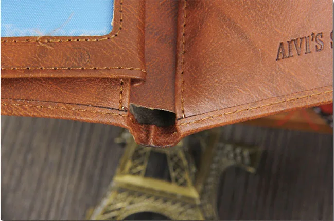 Винтажные мужские кошельки классический двойной короткий кошелек из