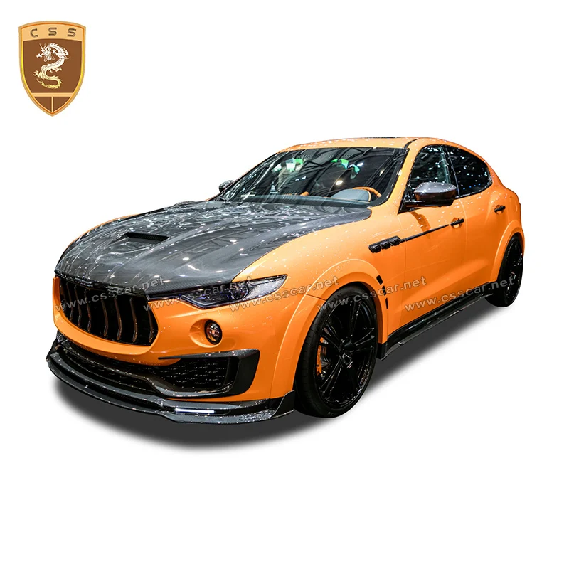 Настоящие углеродного волокна передний бампер для губ Наборы тела Подходит Maserati