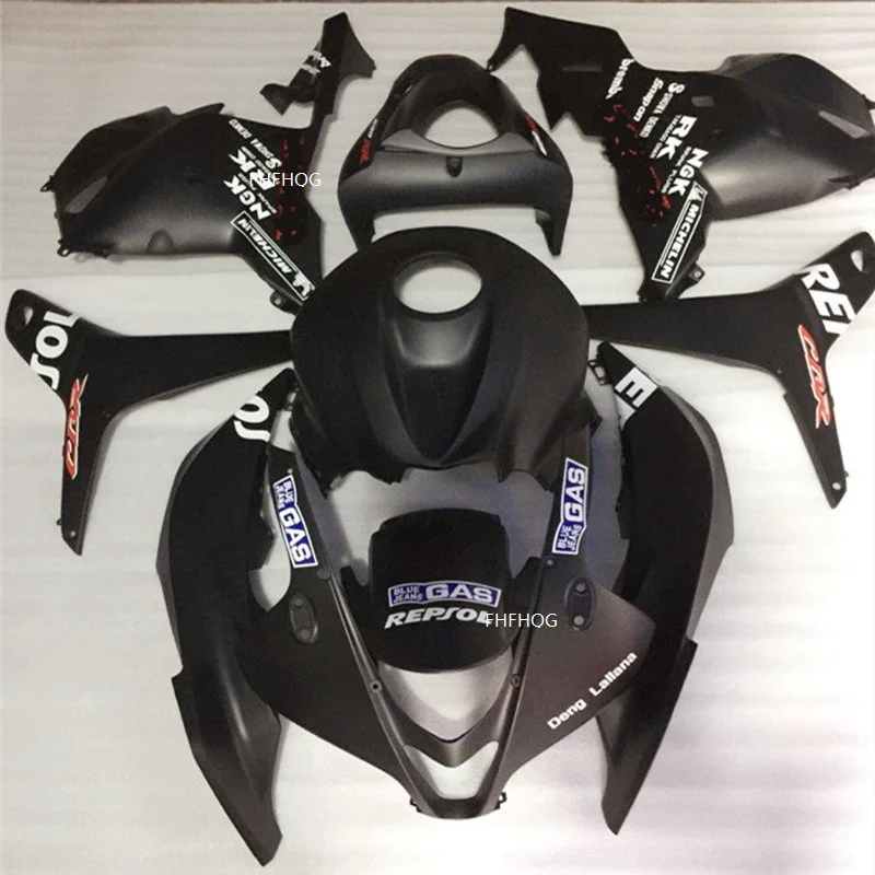 Черные Обтекатели 09-12 F5 CBR600RR комплект обтекателей для кузова капота литье под