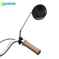 a pair vintage bicycle permanent metal mirror side mirror stainless steel frame for the retro bike bike parts fzm002
