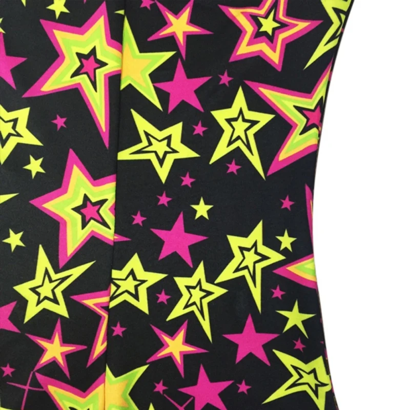 

4~10 Years Old new Dancing Unitard Siamese Girl Sleeveless Star Print Leotard Ballet Gymnastics Costume Dance practice Suit Hot