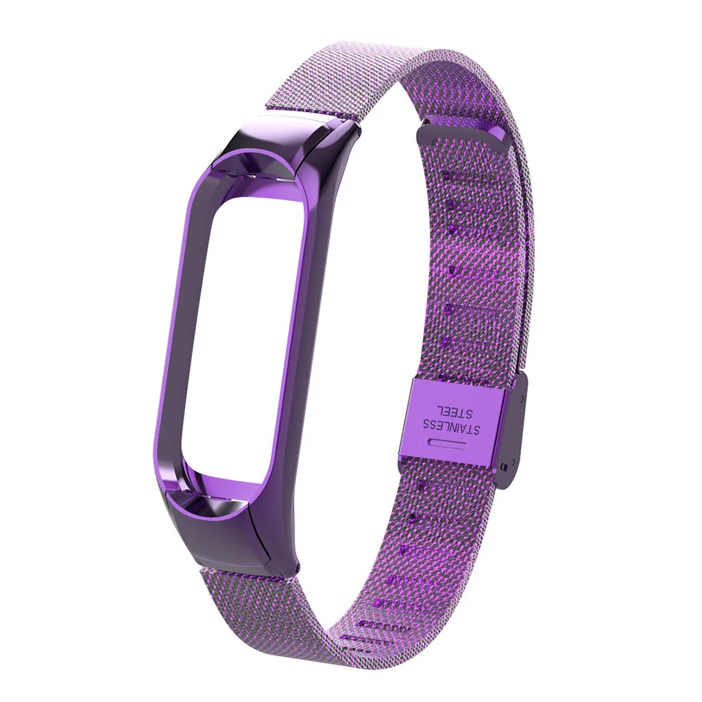 Для Xiaomi Mi Band 3 часы Миланская Магнитная Петля ремешок на запястье металлический
