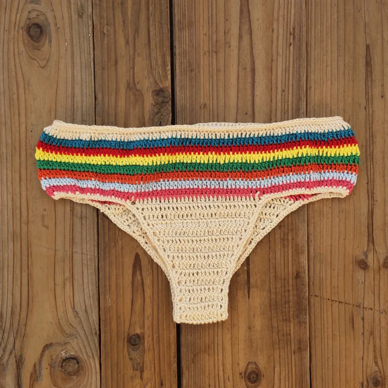 Новые сексуальные шорты с радужным низом, женские плавки