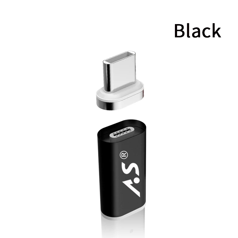 Black Kit А. S USB-C кабель для TypeC Магнитный адаптер для Macbook samsung S9 huawei mate 20 Pro OnePlus 6 кабель передачи данных для быстрой зарядки разъем - Цвет: Black Kit
