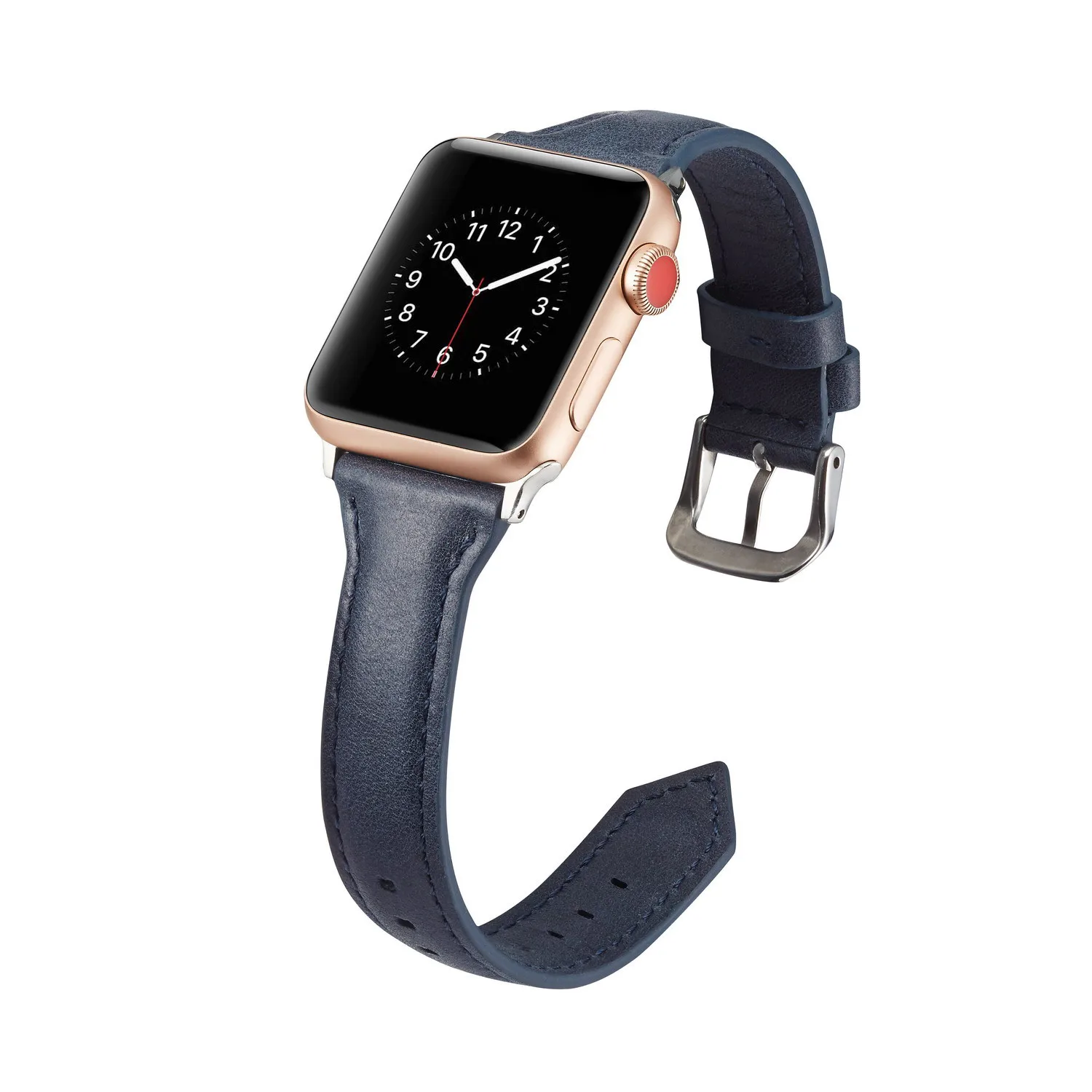 Ремешок из натуральной кожи для Apple Watch Band 44 мм 40 iWatch 4/3/2/1 correa 42 38 браслет Ремешки