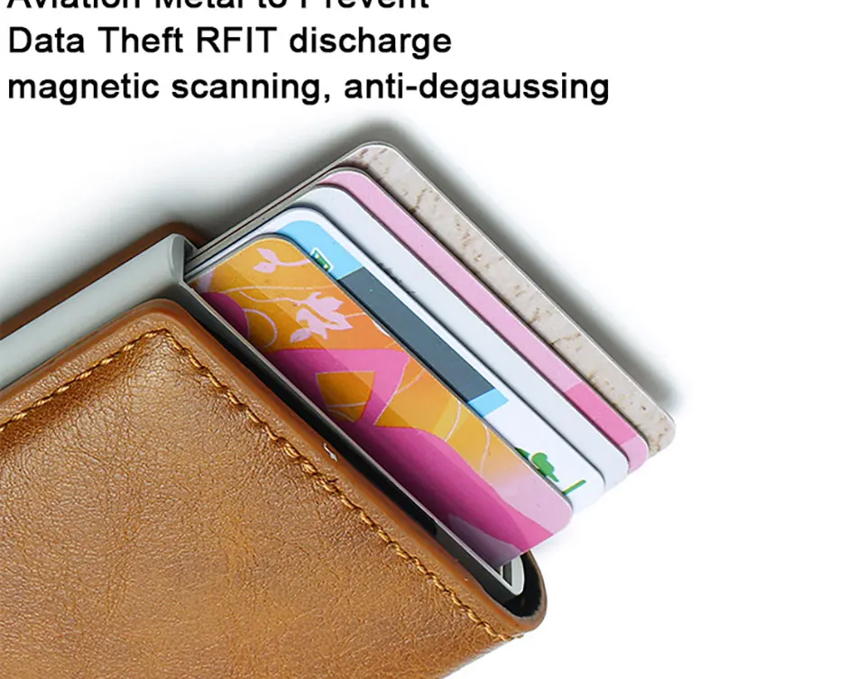 DIENQI Rfid карбоновый кожаный держатель для кредитных карт для мужчин Алюминиевый металлический тонкий защитный минималистичный кошелек кредитница Карманный чехол для мужчин